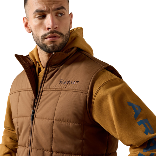 10079526 Ariat Men's Crius Insulated Vest - Brazil Nut