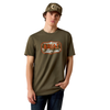 10079542 Ariat Men's Wild Creek Camo Short Sleeve T-Shirt - Army Green