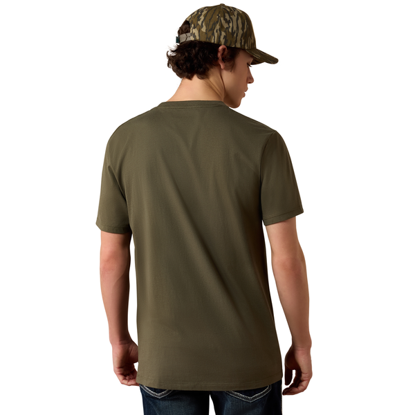 10079542 Ariat Men's Wild Creek Camo Short Sleeve T-Shirt - Army Green