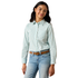 10079546 Ariat Girls' Team Kirby Shirt - Aquaesque