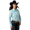 10079547 Ariat Women's Team Kirby Shirt - Aquaesque