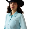 10079547 Ariat Women's Team Kirby Shirt - Aquaesque