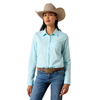 10079548 Ariat Women's Kirby Stretch Long Sleeve Shirt - Aquaesque