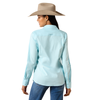 10079548 Ariat Women's Kirby Stretch Long Sleeve Shirt - Aquaesque