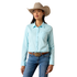 10079548 Ariat Women's Kirby Stretch Long Sleeve Shirt - Aquaesque