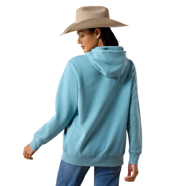 10079565 Ariat Women's Logo 2.0 Hoodie - Adriatic Blue