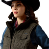 10079576 Ariat Women's Grizzly Quilted Vest - Belluga Rockwell Print