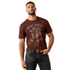 10079598 Ariat Men's Desert Skull Short Sleeve T-Shirt - Deep Mahogany