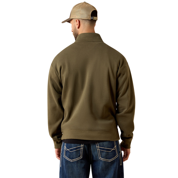 10079612 Ariat Men's Core 1/4 Zip Sweatshirt - Grape Leaf