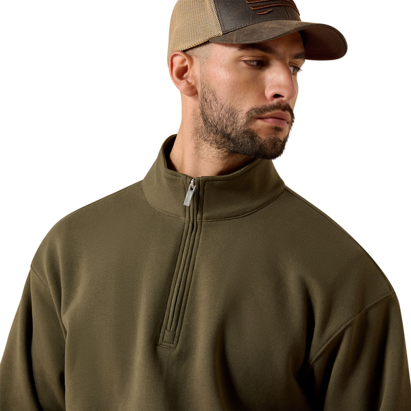 10079612 Ariat Men's Core 1/4 Zip Sweatshirt - Grape Leaf