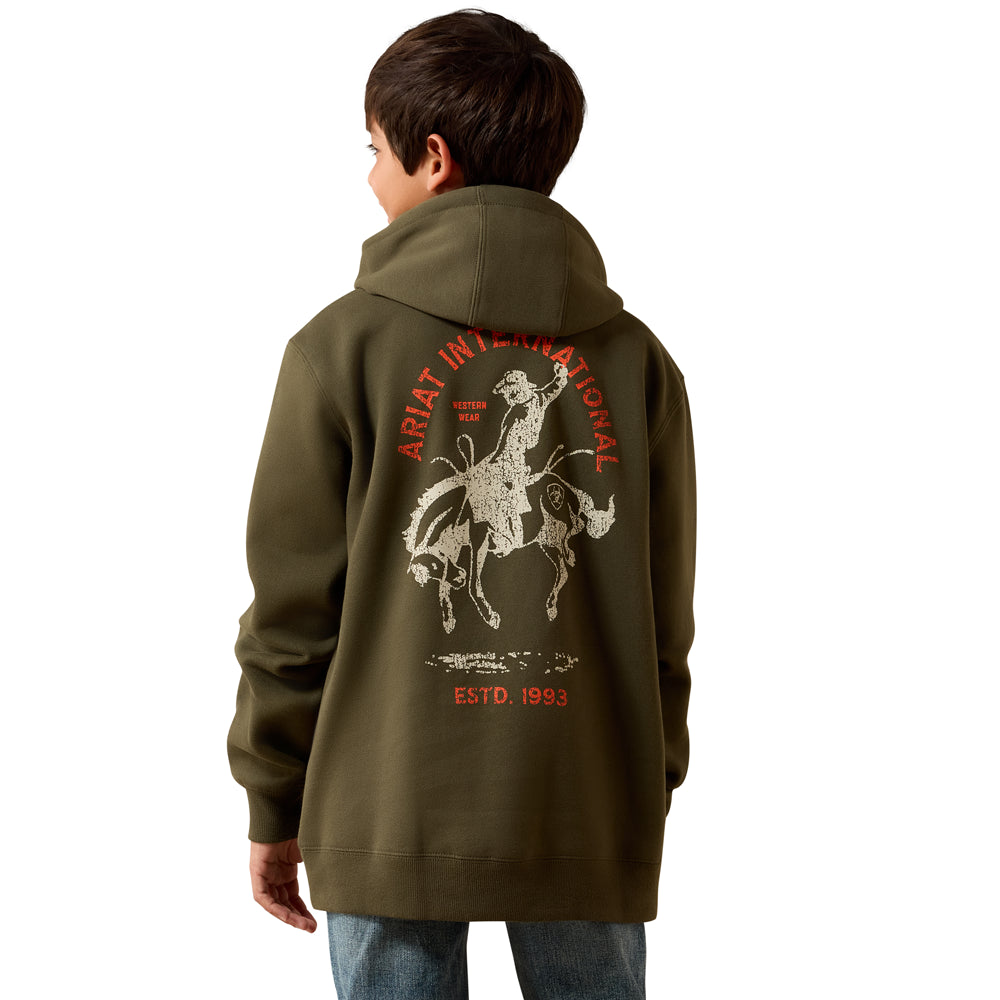 10079613 Ariat Boys International Rodeo Hoodie - Grape Leaf