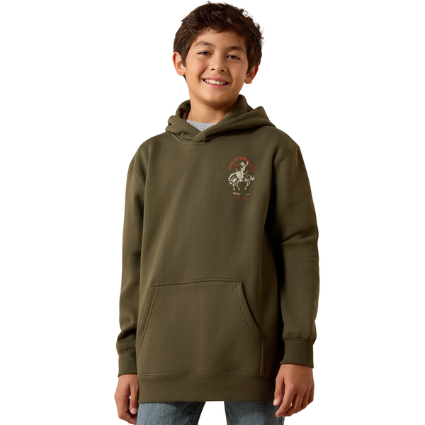 10079613 Ariat Boys International Rodeo Hoodie - Grape Leaf