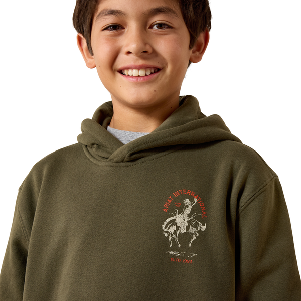 10079613 Ariat Boys International Rodeo Hoodie - Grape Leaf