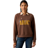 10079633 Ariat Women's Essential Crew Sweatshirt - Chicory Coffee Heather