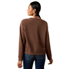 10079633 Ariat Women's Essential Crew Sweatshirt - Chicory Coffee Heather