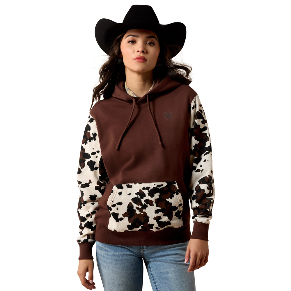 10079635 Ariat Logo 2.0 Printed Hoodie - Chicory Coffee