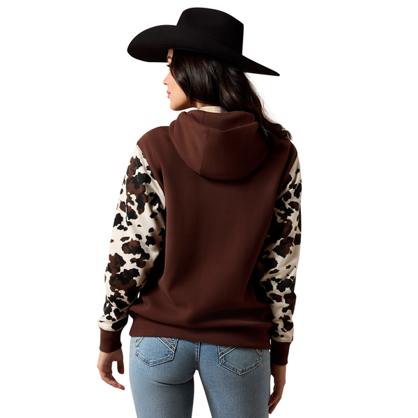 10079635 Ariat Logo 2.0 Printed Hoodie - Chicory Coffee