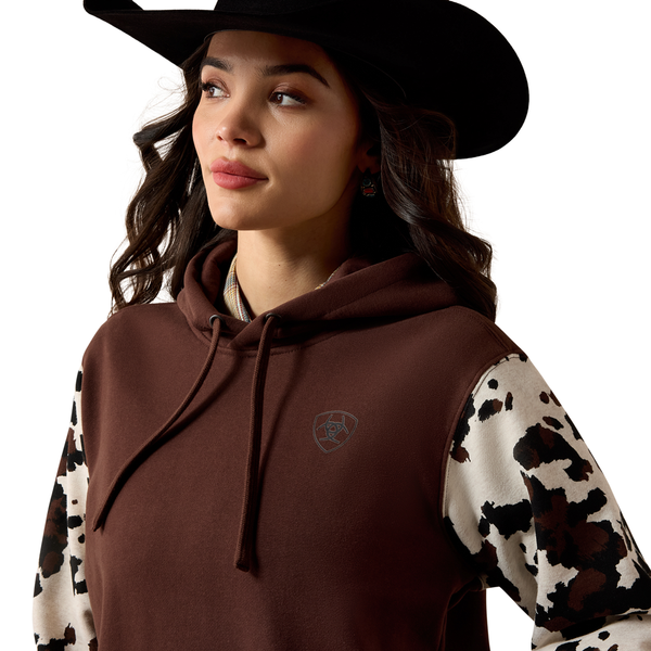 10079635 Ariat Logo 2.0 Printed Hoodie - Chicory Coffee