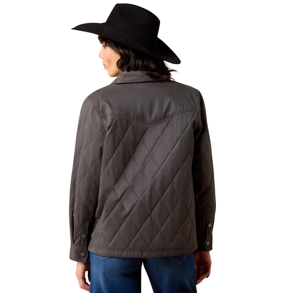 10079643 Ariat Women's Grizzly Quilted Barn Jacket - Carbon Copy