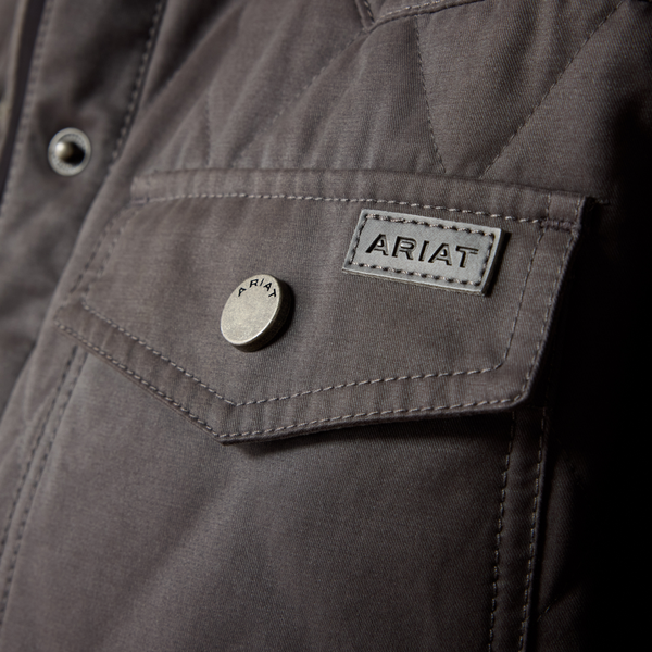 10079643 Ariat Women's Grizzly Quilted Barn Jacket - Carbon Copy