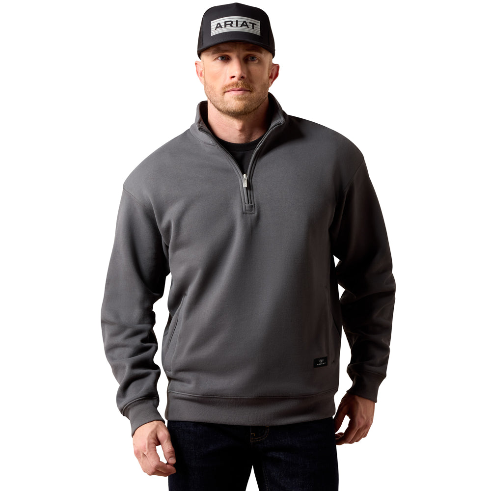 10079647 Ariat Men's Core 1/4 Zip Sweatshirt - Dark Shadow