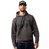 10079648 Ariat Men's Leather Diamond Hoodie - Dark Shadow