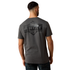 10079649 Ariat Men's Leather Diamond Short Sleeve T-Shirt - Dark Shadow