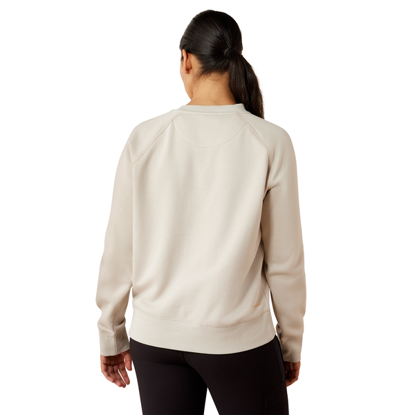 10079783 Ariat Women's Rebar Lightweight Fleece Sweatshirt - Silver Grey Heather