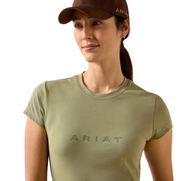 10079852 Ariat Women's The Logo Short Sleeve T-Shirt - Oil Green