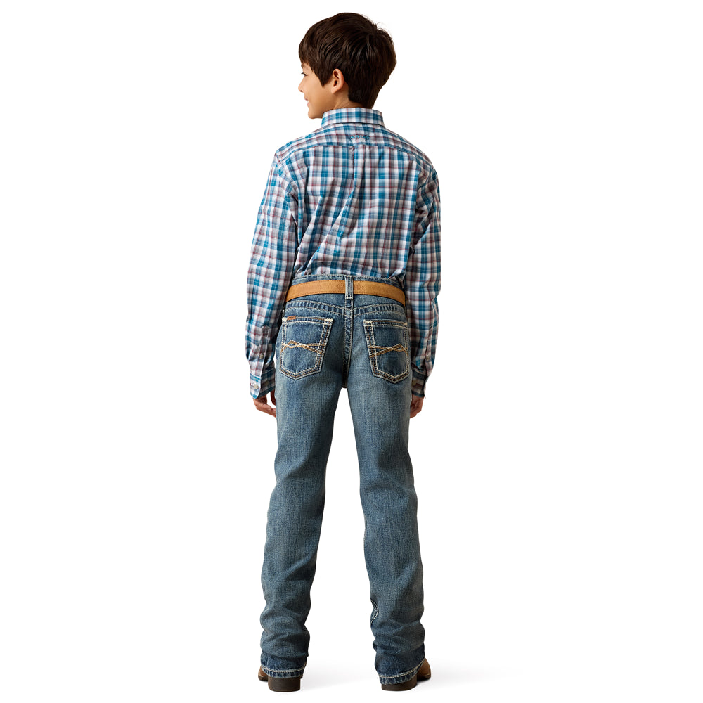 10079866 Ariat Boys' B4 Relaxed Jonathan Boot Cut Jeans - Durango