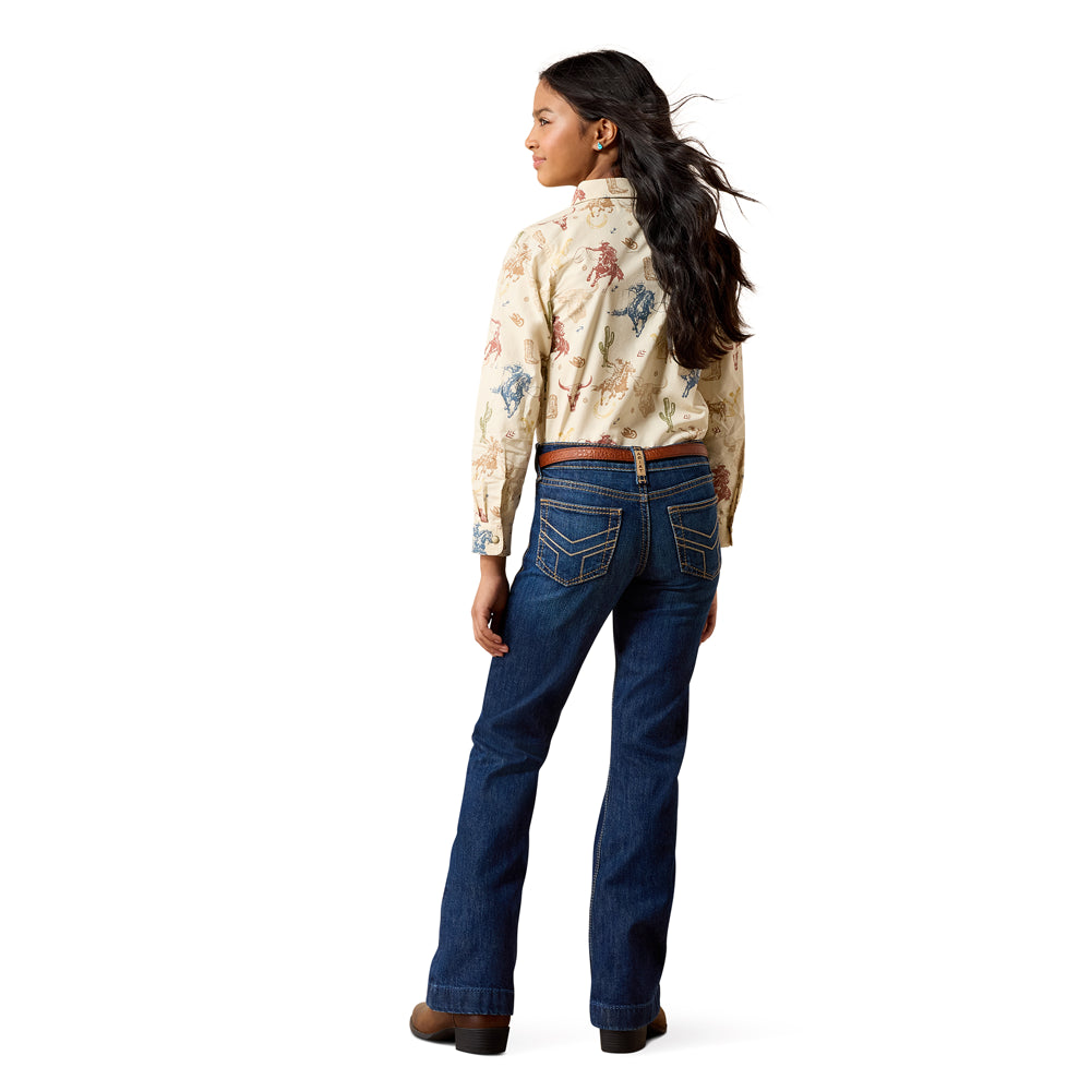 10079868 Ariat Girls' Laney Trouser Jeans - Mina