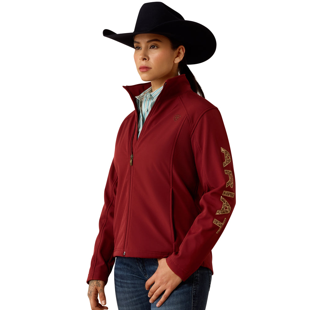 10079873 Ariat Women's Logo Softshell Jacket - Syrah