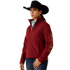10079873 Ariat Women's Logo Softshell Jacket - Syrah