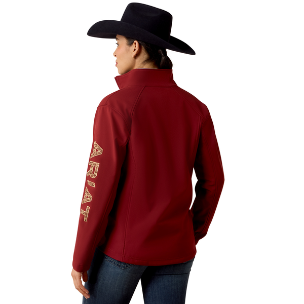10079873 Ariat Women's Logo Softshell Jacket - Syrah