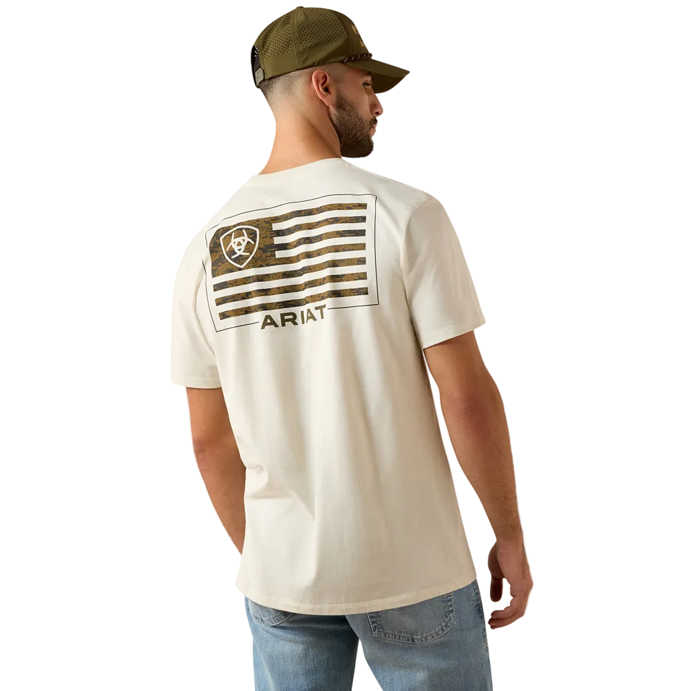 10080252 Ariat Men's Quality Wood States Classic Fit Short Sleeve T-Shirt - Silver Birch