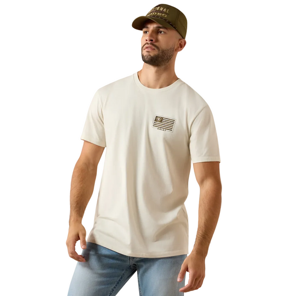 10080252 Ariat Men's Quality Wood States Classic Fit Short Sleeve T-Shirt - Silver Birch