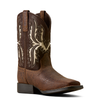 10080273 Ariat Youth Driftwood Wide Square Toe Western Boot - Earth