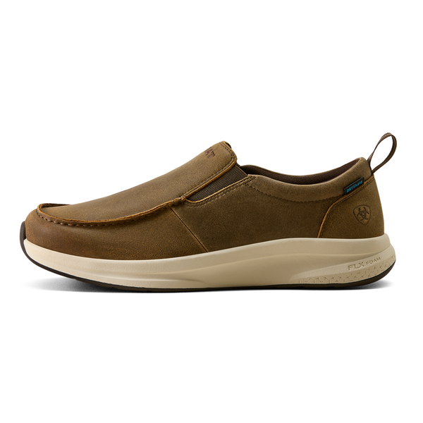 10080275 Ariat Men's Buckeye Slip On Waterproof Shoe - Brown Bomber