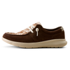10080390 Ariat Women's Hilo Shoe - Coffee Bean Suede /  Speckled Cow Print