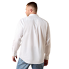 10080910 Ariat Men's Standard Twill Classic Fit Long Sleeve Buttondown Shirt - Solid White
