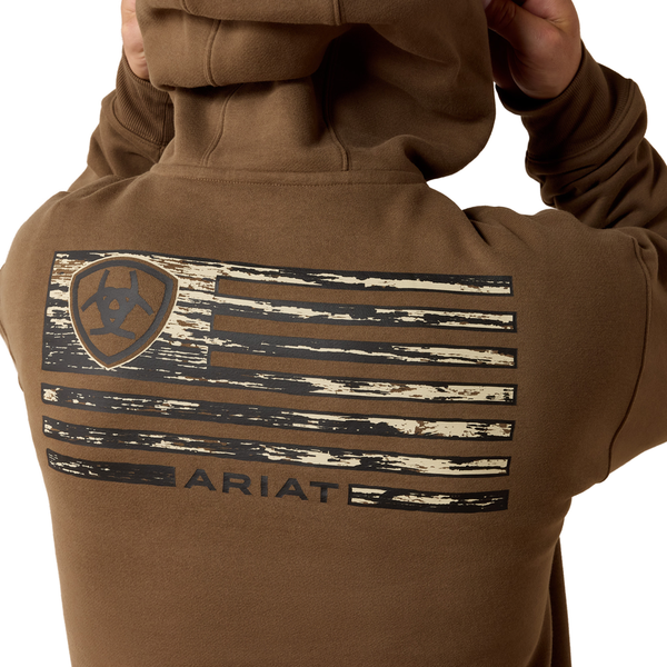 10081902 Ariat Men's Wooden Ridge Hoodie - Teak