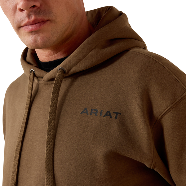 10081902 Ariat Men's Wooden Ridge Hoodie - Teak