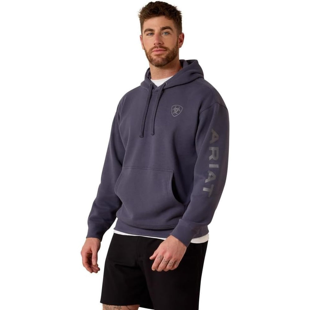 10081907 Ariat Men's Logo Hoodie - Odyssey Grey