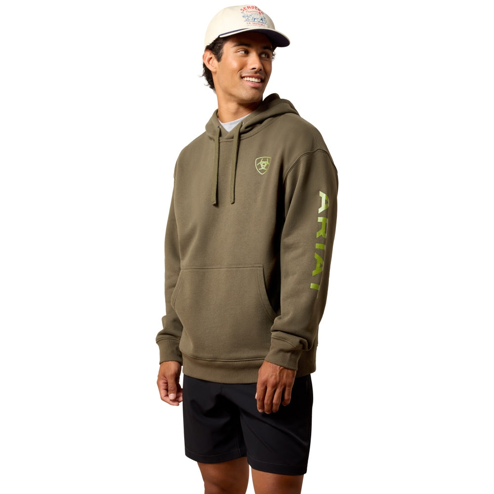 10081922 Ariat Men's Logo Hoodie - Grape Leaf