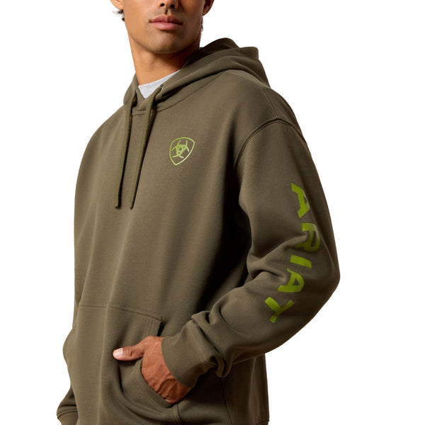 10081922 Ariat Men's Logo Hoodie - Grape Leaf