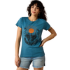 10082170 Ariat Women's Horseshoe Country Short Sleeve T-Shirt - Oceanside