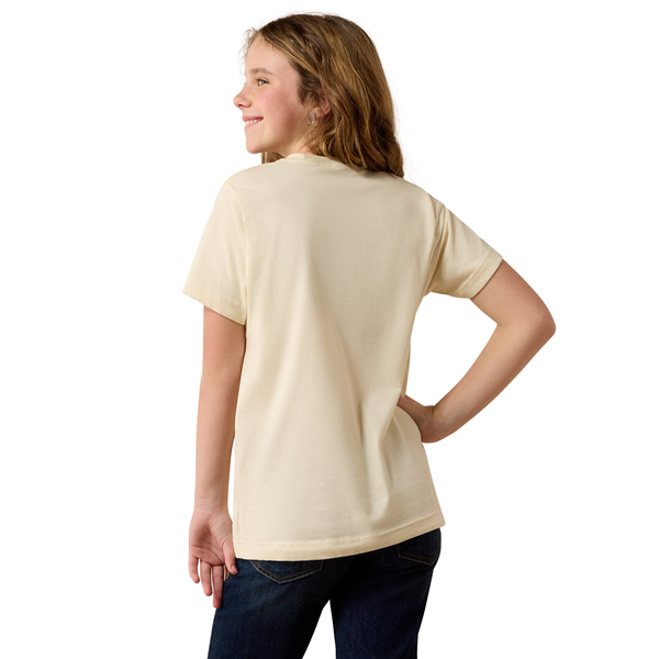 10082173 Ariat Girls' Rodeo Darlin Short Sleeve T-Shirt - Natural
