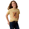 10082174 Ariat Girls' Wild Heart Short Sleeve T-Shirt - Latte