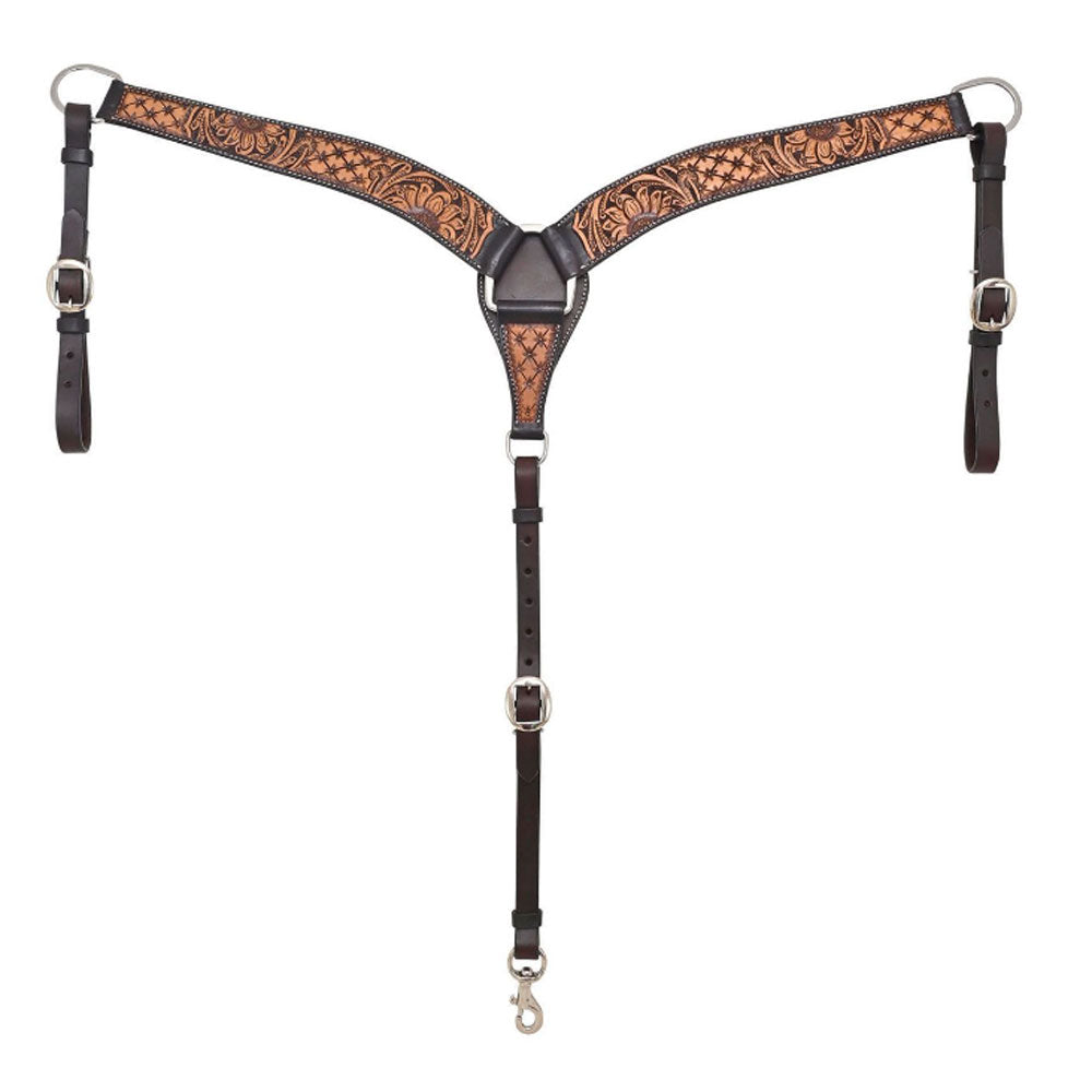 1052-23-SV Circle Y Quilted Sunflower Breast Collar