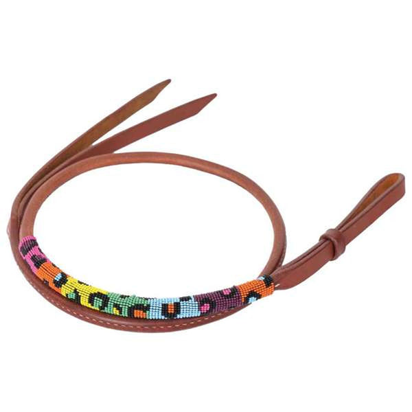 1069-54-SX Circle Y Beaded Over Under - Rainbow Leopard